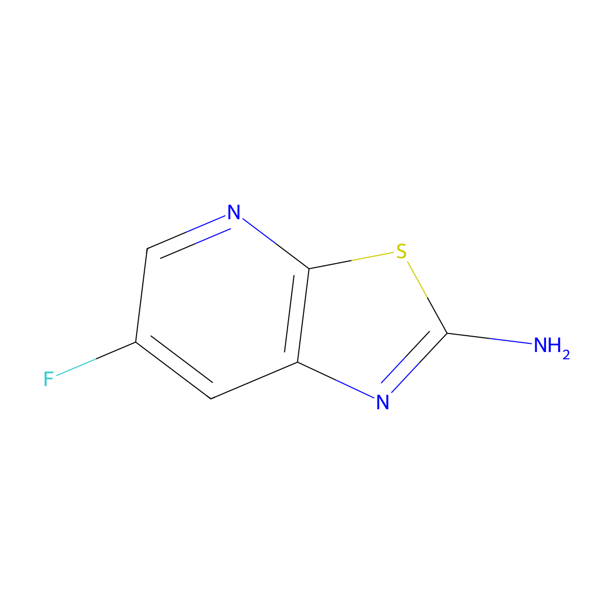 6-Fluorothiazolo(5,4-b)pyridin-2-amine molecular structure, CAS 1440427-89-3