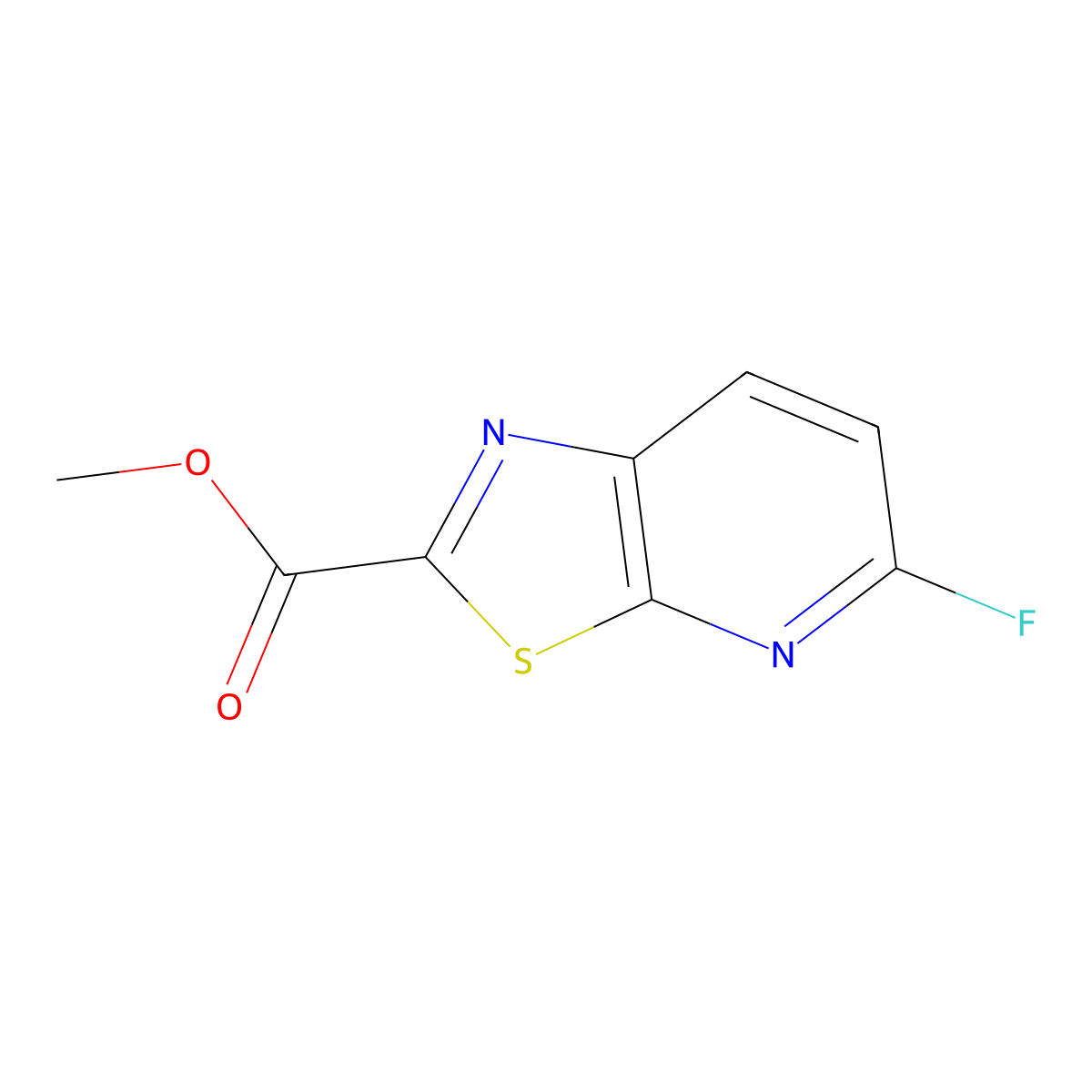 Methyl 5-fluoro-[1,3]thiazolo[5,4-b]pyridine-2-carboxylate molecular structure, CAS 1440427-98-4