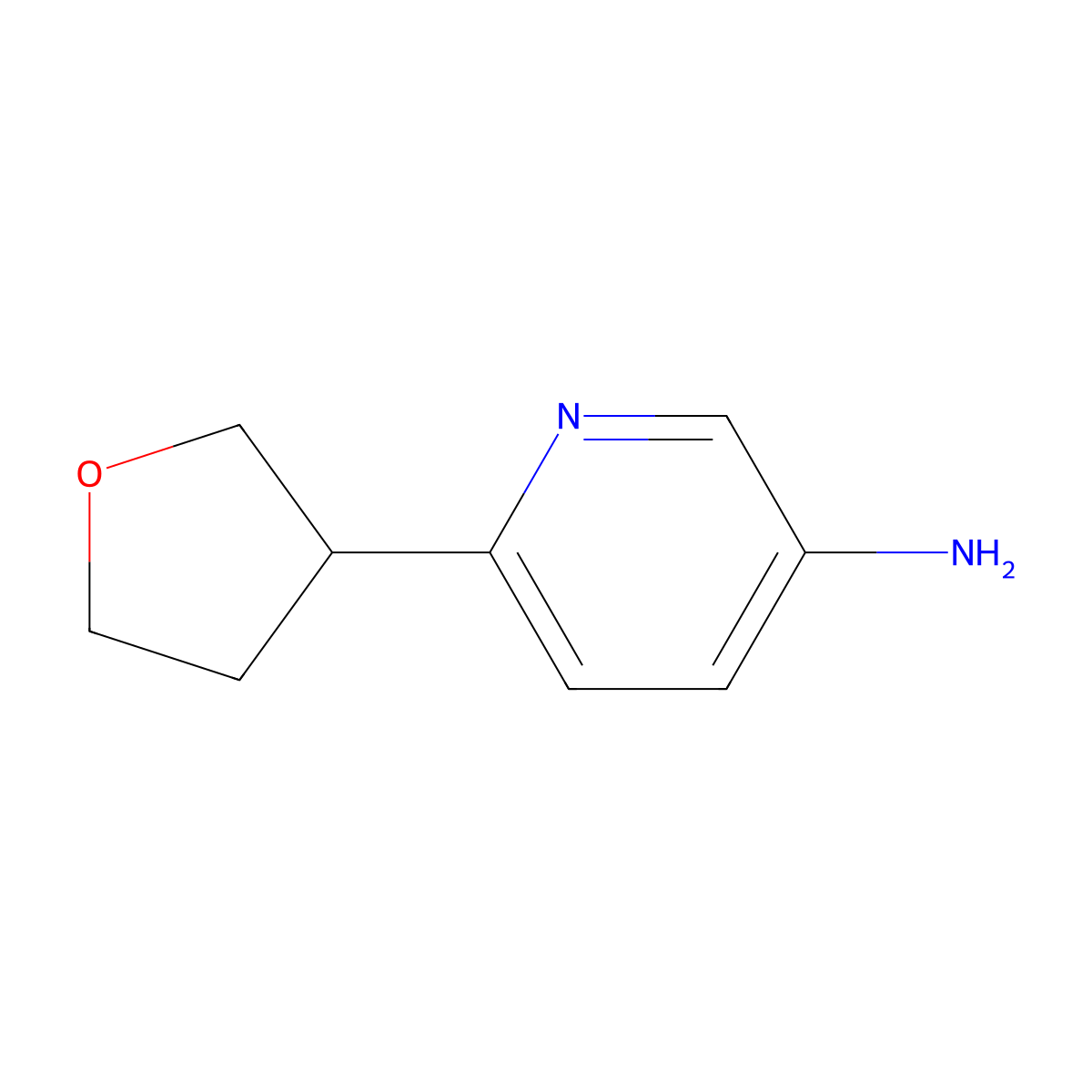 6-(Oxolan-3-yl)pyridin-3-amine molecular structure, CAS 1440427-99-5