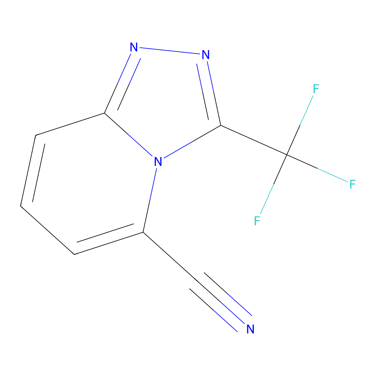 3-(Trifluoromethyl)-[1,2,4]triazolo[4,3-a]pyridine-5-carbonitrile molecular structure, CAS 1440512-63-9