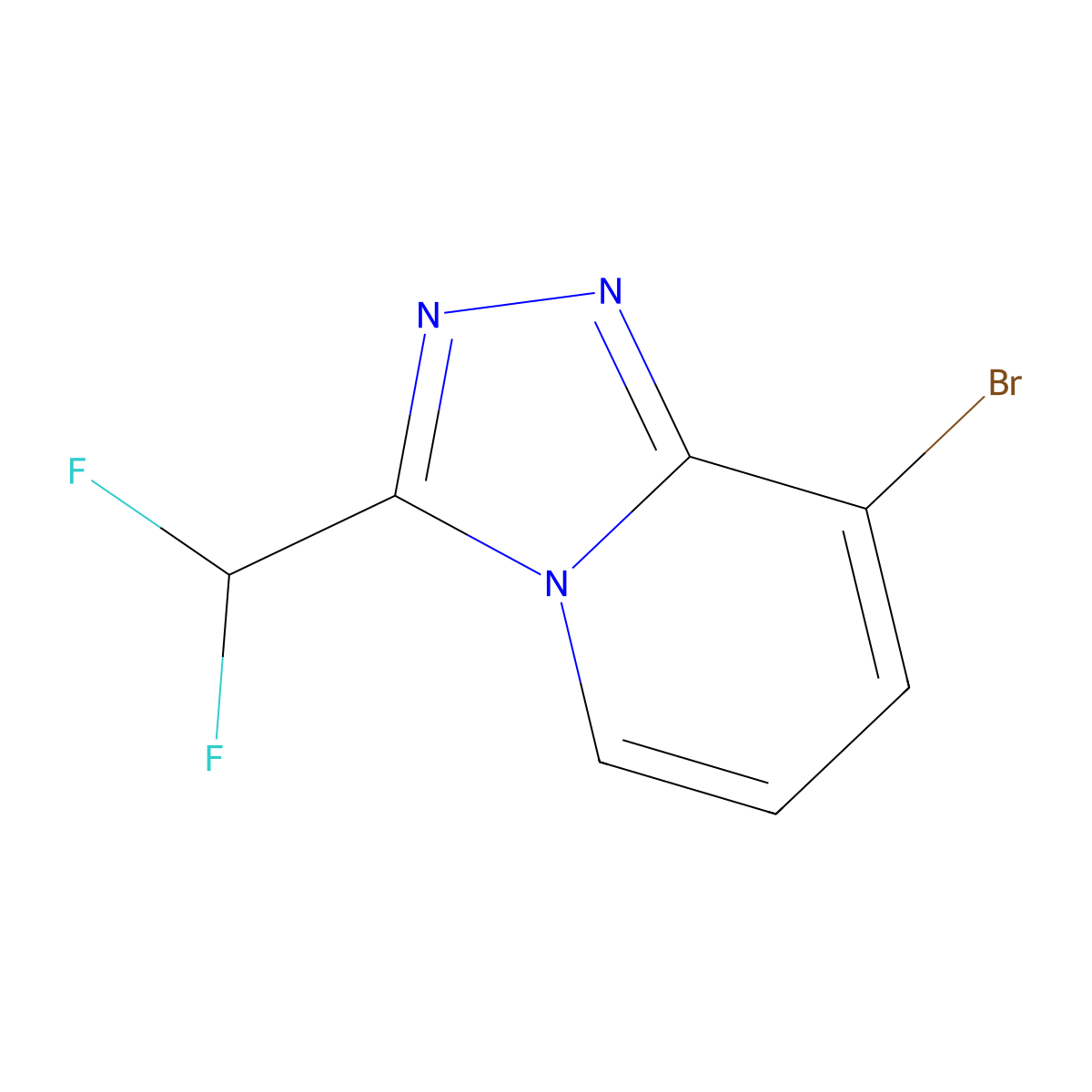 8-Bromo-3-(difluoromethyl)-[1,2,4]triazolo[4,3-a]pyridine molecular structure, CAS 1440512-65-1