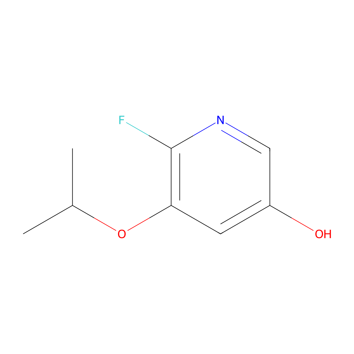 6-Fluoro-5-isopropoxypyridin-3-ol molecular structure, CAS 1440512-66-2