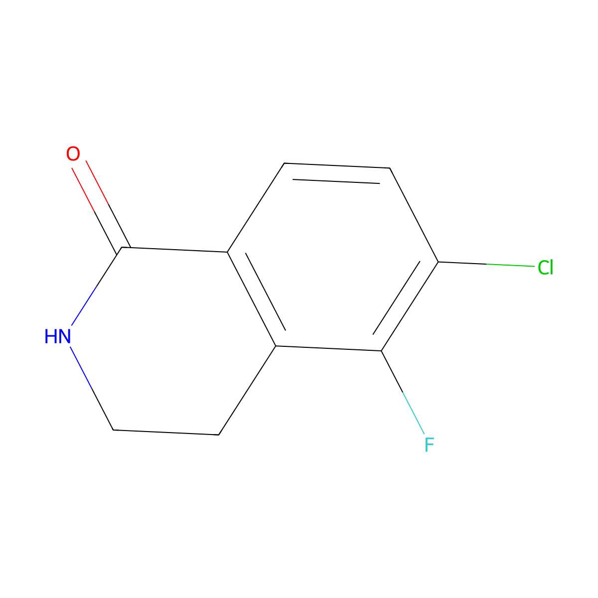 6-Chloro-5-fluoro-3,4-dihydroisoquinolin-1(2H)-one molecular structure, CAS 1440519-47-0