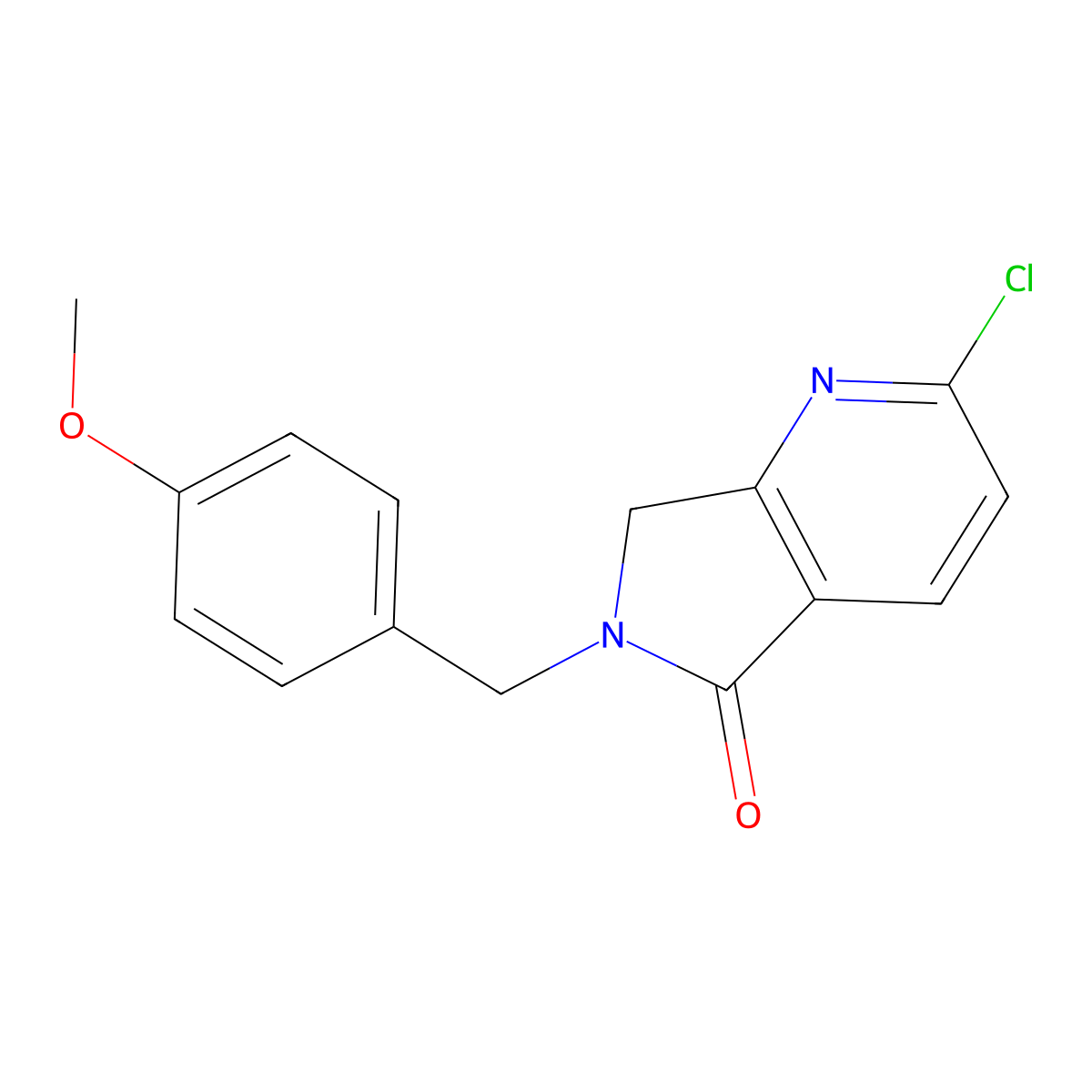 2-Chloro-6-(4-methoxybenzyl)-6,7-dihydro-5H-pyrrolo[3,4-b]pyridin-5-one molecular structure, CAS 1440519-73-2