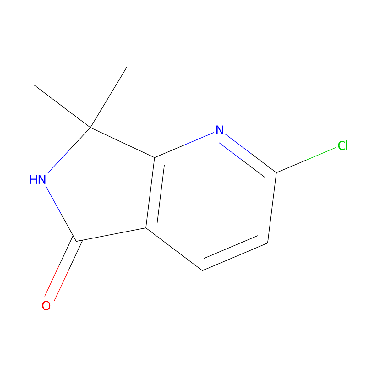 2-chloro-7,7-dimethyl-5H,6H,7H-pyrrolo[3,4-b]pyridin-5-one molecular structure, CAS 1440519-75-4