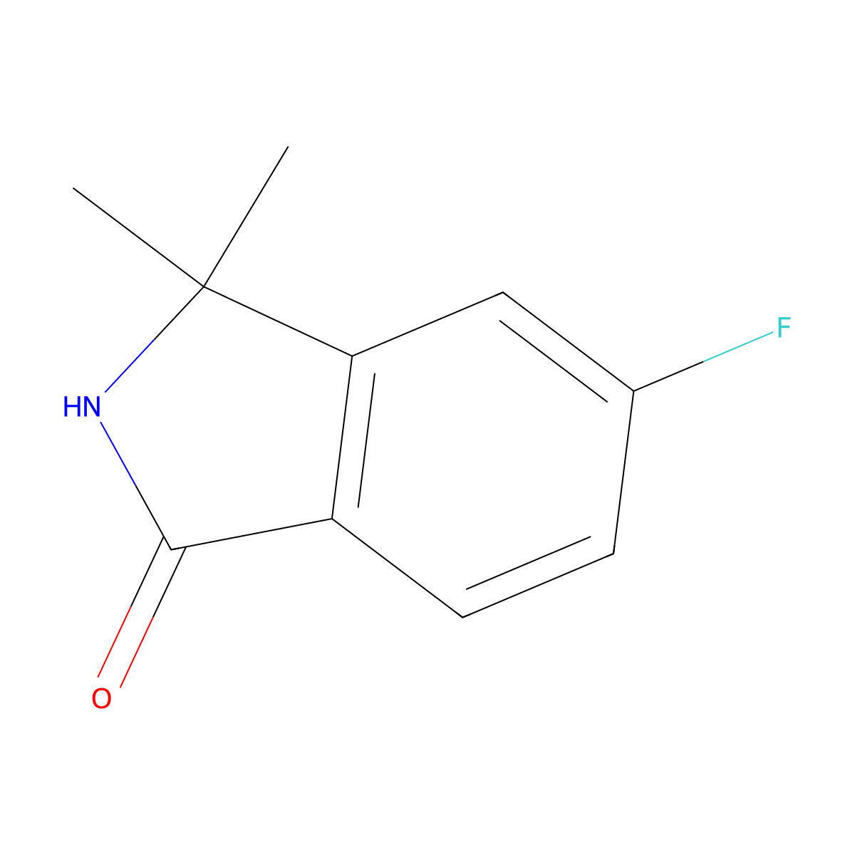 5-Fluoro-3,3-dimethylisoindolin-1-one molecular structure, CAS 1440519-91-4