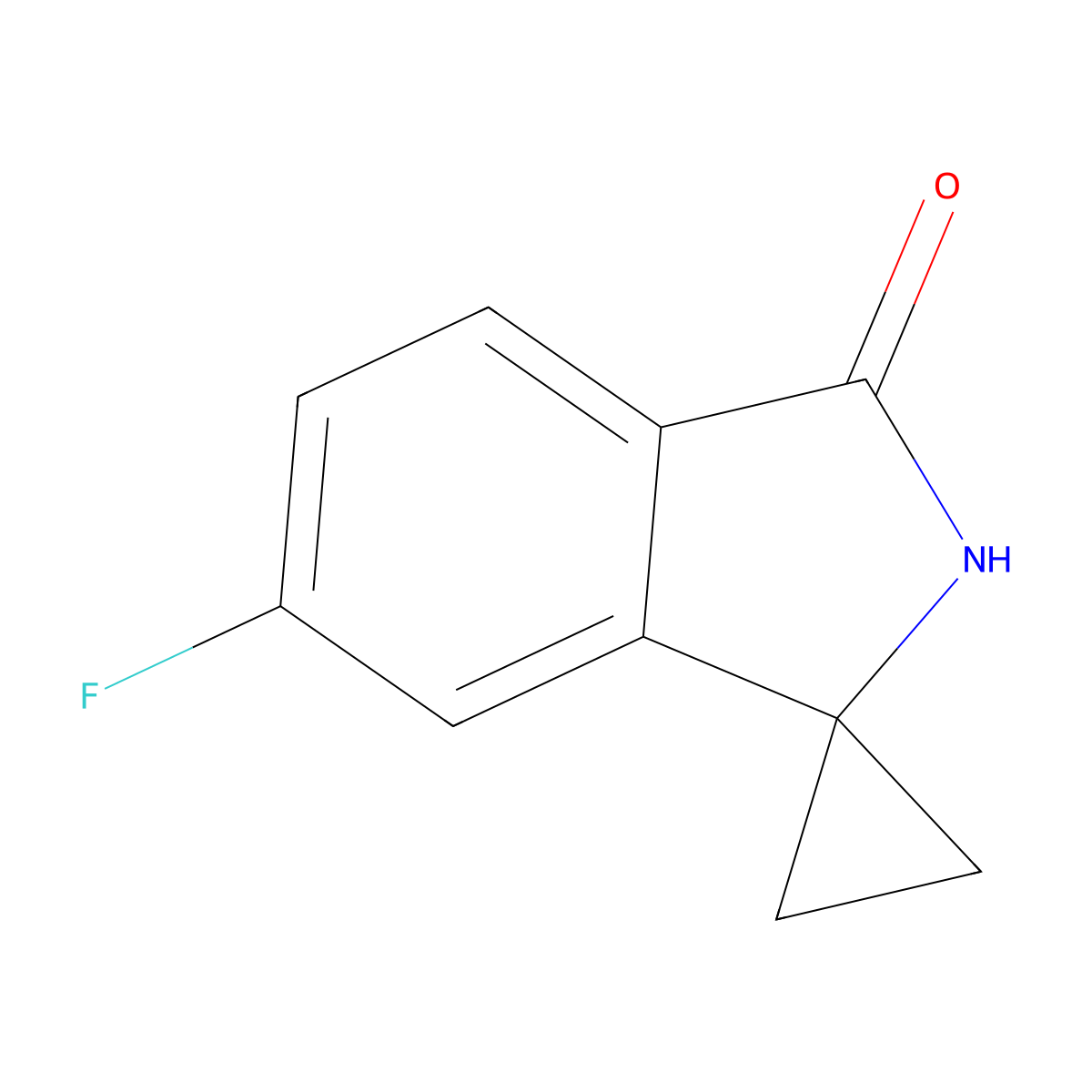 6'-Fluorospiro[cyclopropane-1,1'-isoindolin]-3'-one molecular structure, CAS 1440520-01-3