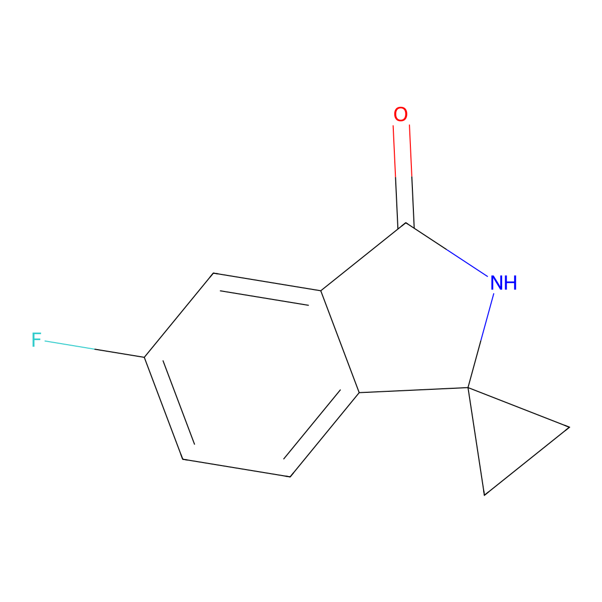 5'-Fluorospiro[cyclopropane-1,1'-isoindolin]-3'-one molecular structure, CAS 1440520-03-5
