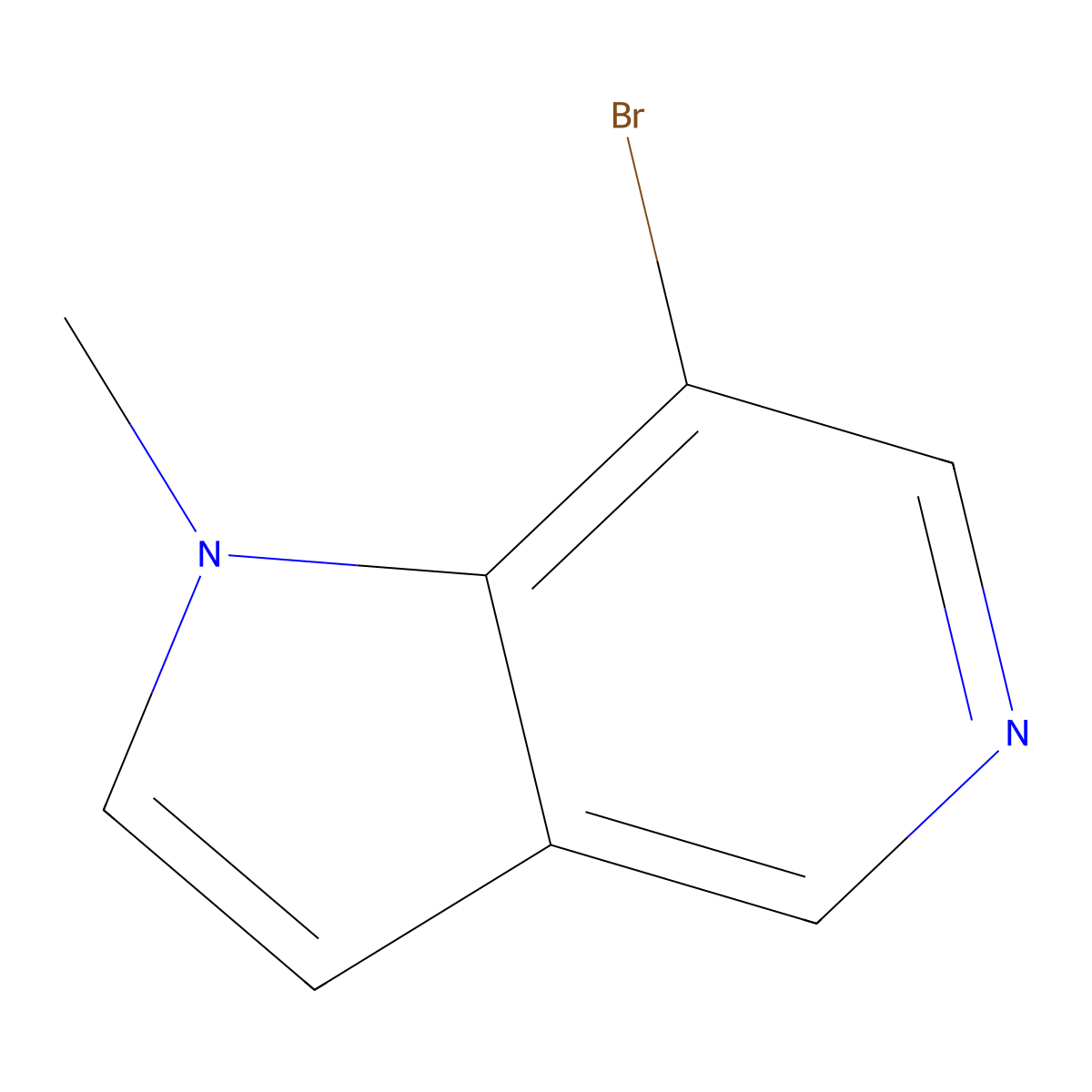 7-Bromo-1-methyl-1H-pyrrolo[3,2-c]pyridine molecular structure, CAS 1440520-76-2