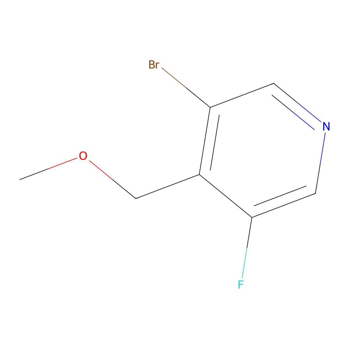 3-Bromo-5-fluoro-4-(methoxymethyl)pyridine molecular structure, CAS 1440520-79-5
