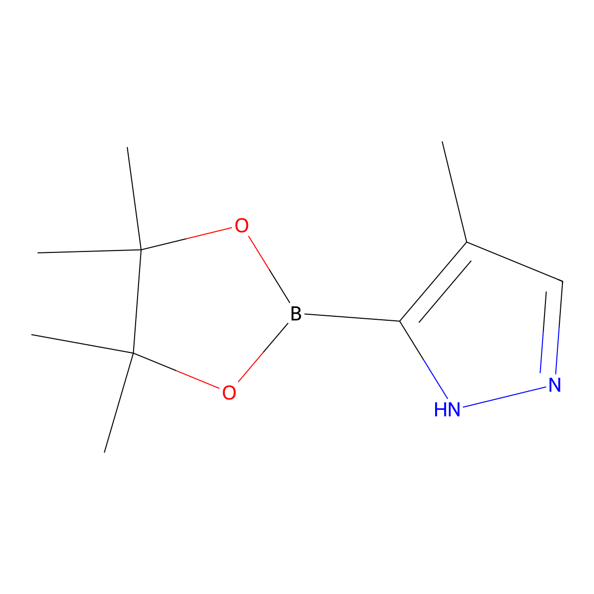 4-Methylpyrazole-5-boronic acid pinacol ester molecular structure, CAS 1440520-87-5