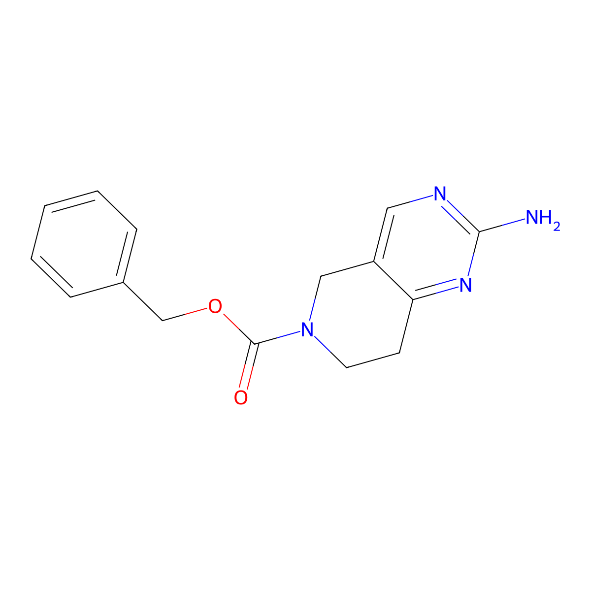 2-Amino-7,8-dihydro-5H-pyrido[4,3-d]pyrimidine-6-carboxylic acid benzyl ester molecular structure, CAS 1440526-34-0