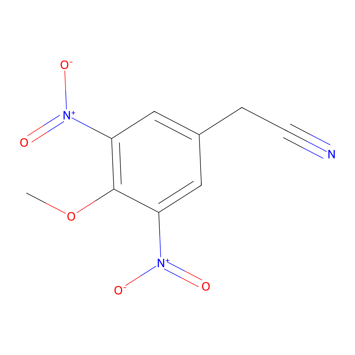(4-Methoxy-3,5-dinitro-phenyl)-acetonitrile molecular structure, CAS 1440526-42-0