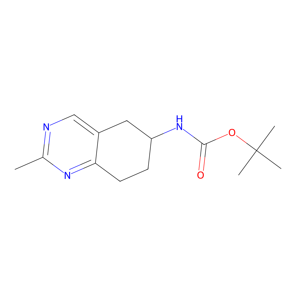 tert-Butyl (2-methyl-5,6,7,8-tetrahydroquinazolin-6-yl)carbamate molecular structure, CAS 1440526-43-1