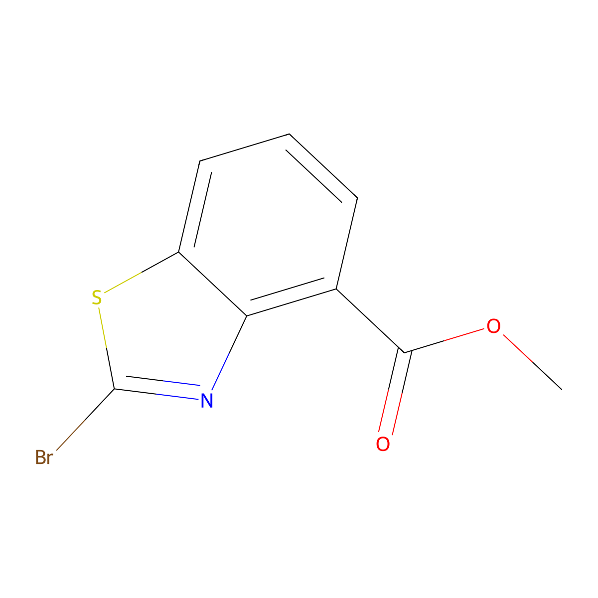 Methyl 2-bromobenzo[D]thiazole-4-carboxylate molecular structure, CAS 1440526-53-3