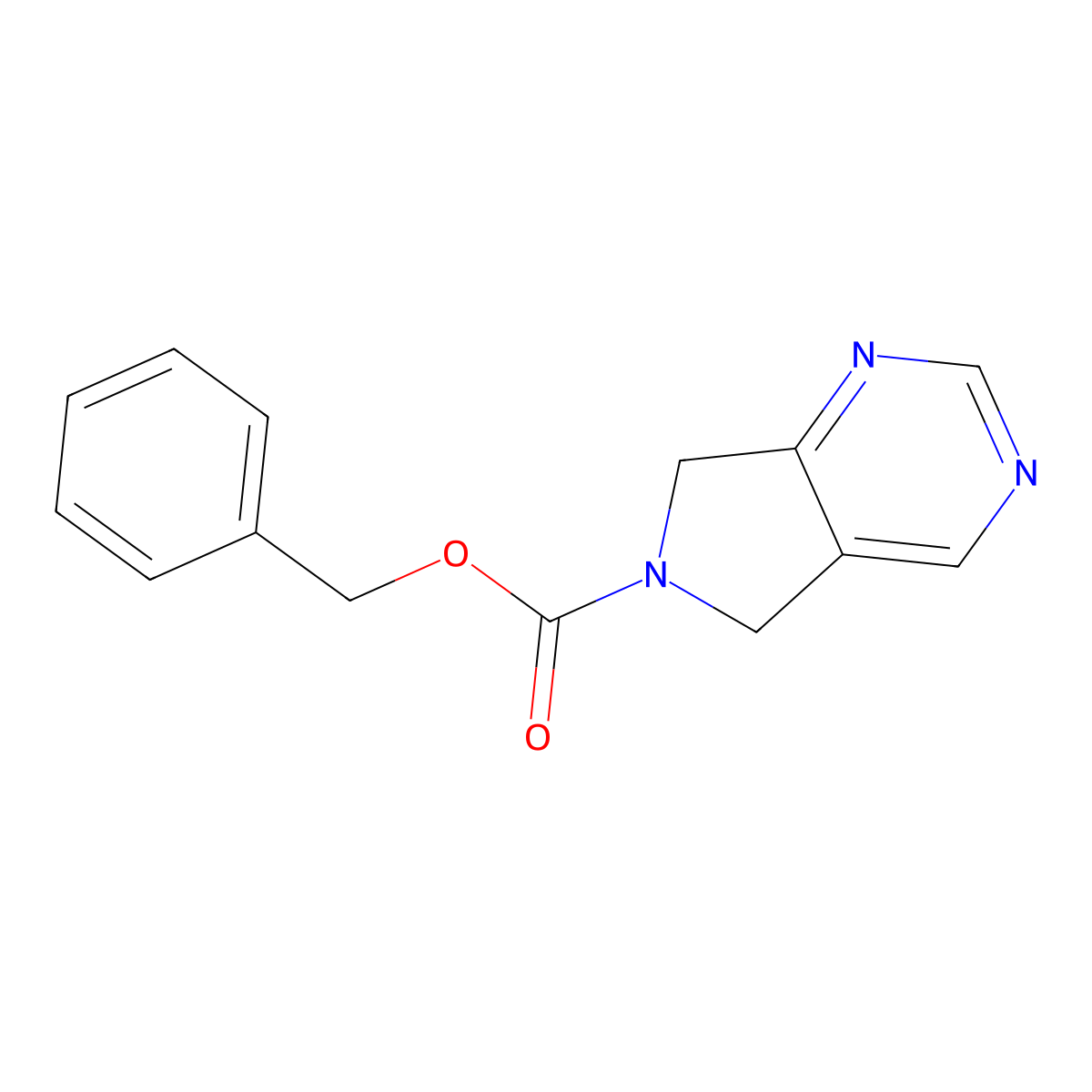 Benzyl 5H-pyrrolo[3,4-d]pyrimidine-6(7H)-carboxylate molecular structure, CAS 1440526-54-4