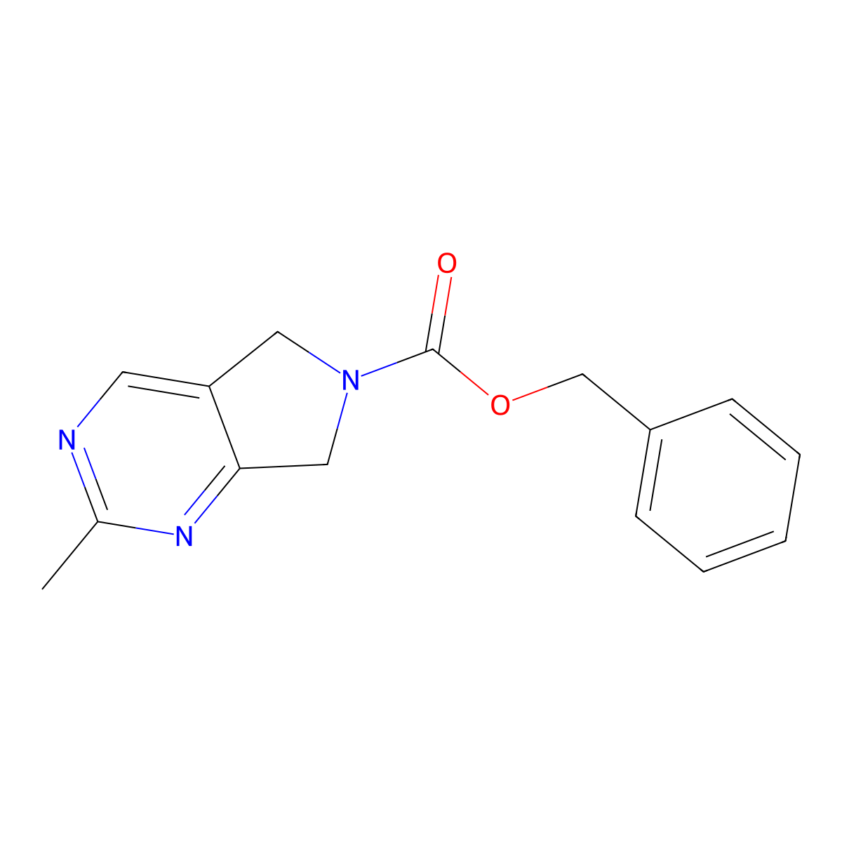 Benzyl 2-methyl-5H-pyrrolo[3,4-d]pyrimidine-6(7H)-carboxylate molecular structure, CAS 1440526-55-5