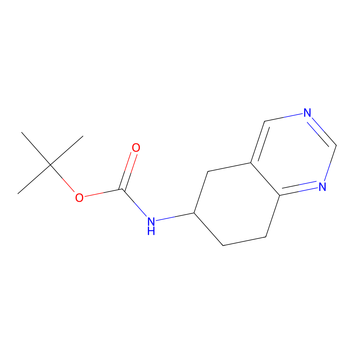 tert-Butyl (5,6,7,8-tetrahydroquinazolin-6-yl)carbamate molecular structure, CAS 1440526-58-8