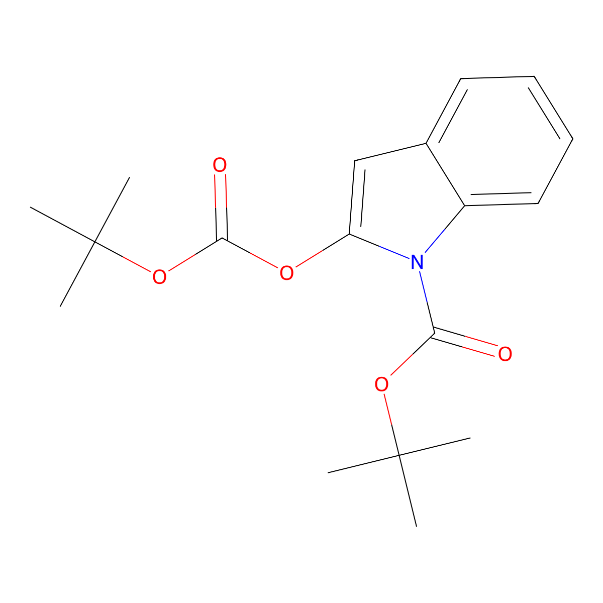 2-tert-Butoxycarbonyloxy-indole-1-carboxylic acid tert-butyl ester molecular structure, CAS 1440526-59-9