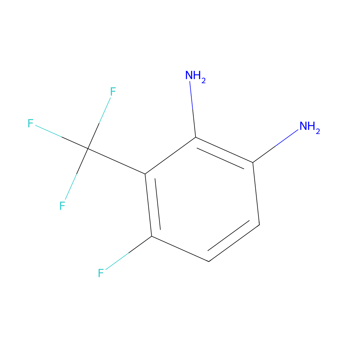 2,3-Diamino-6-fluorobenzotrifluoride molecular structure, CAS 1440535-07-8
