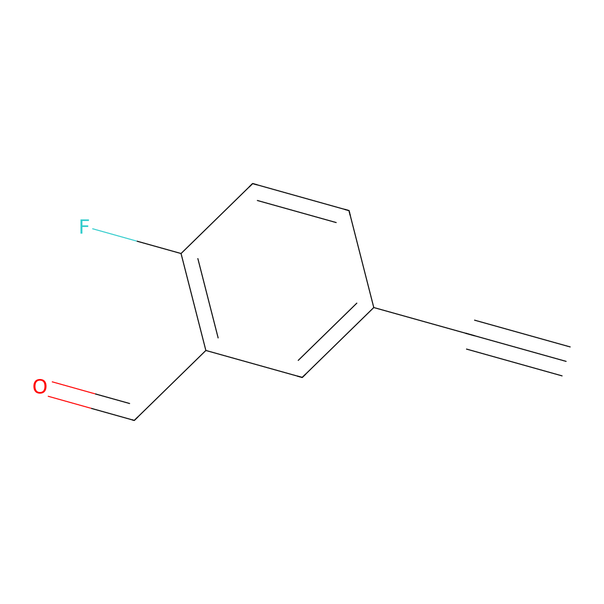 5-Ethynyl-2-fluorobenzaldehyde molecular structure, CAS 1440535-11-4