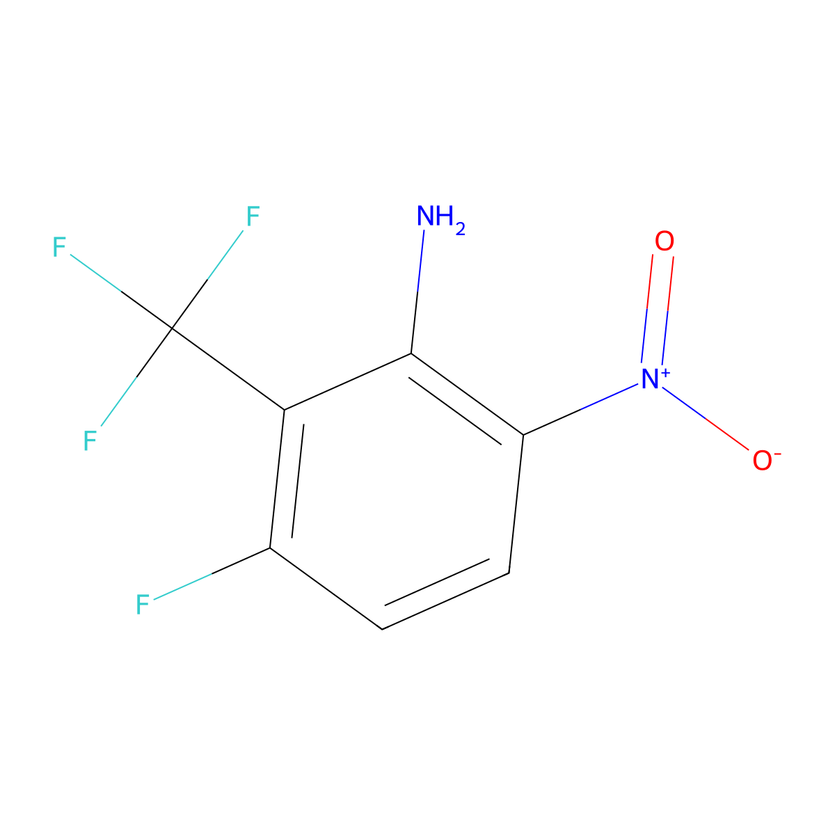 3-Fluoro-6-nitro-2-(trifluoromethyl)aniline molecular structure, CAS 1440535-15-8