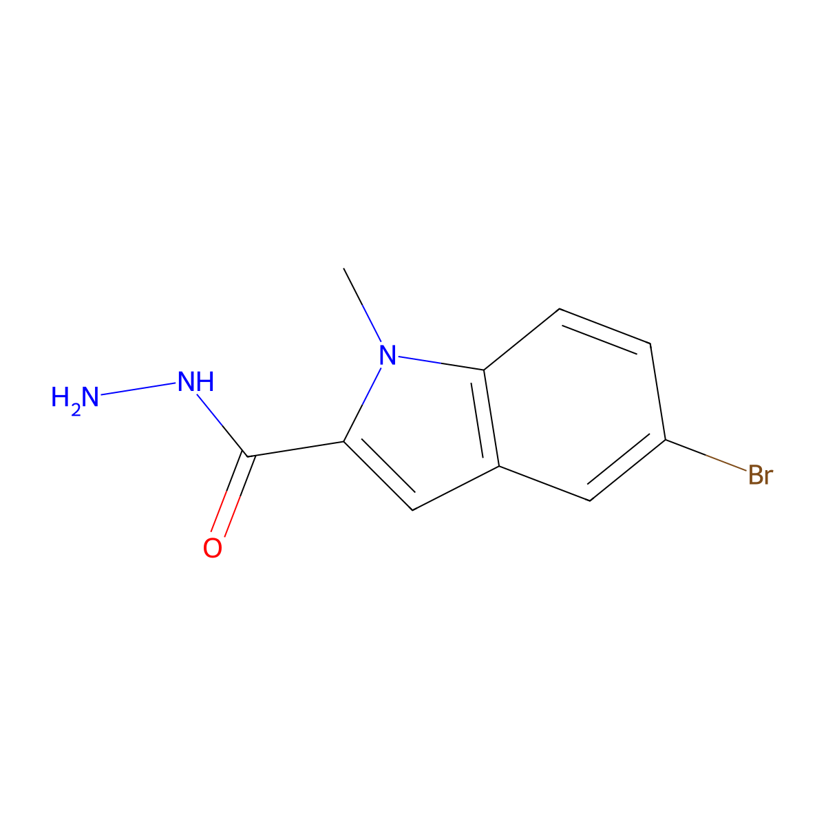 5-bromo-1-methyl-1H-indole-2-carbohydrazide molecular structure, CAS 1440535-25-0