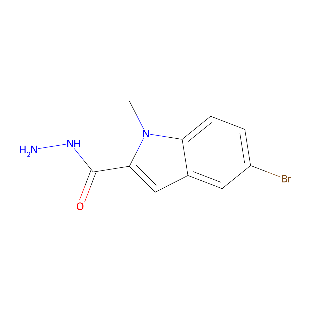 5-bromo-1-methyl-1H-indole-2-carbohydrazide molecular structure, CAS 1440535-25-0
