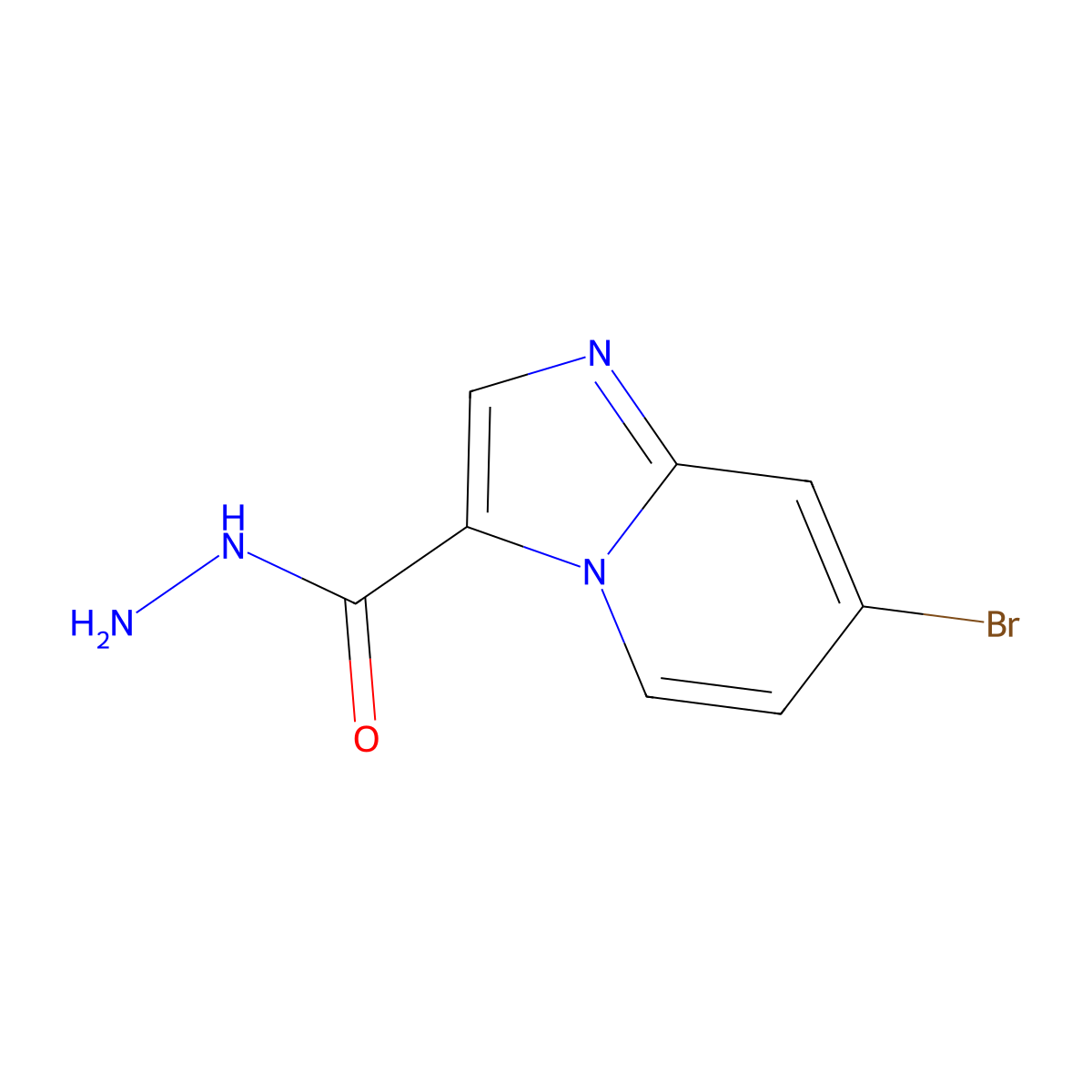 7-Bromoimidazo[1,2-a]pyridine-3-carbohydrazide molecular structure, CAS 1440535-61-4