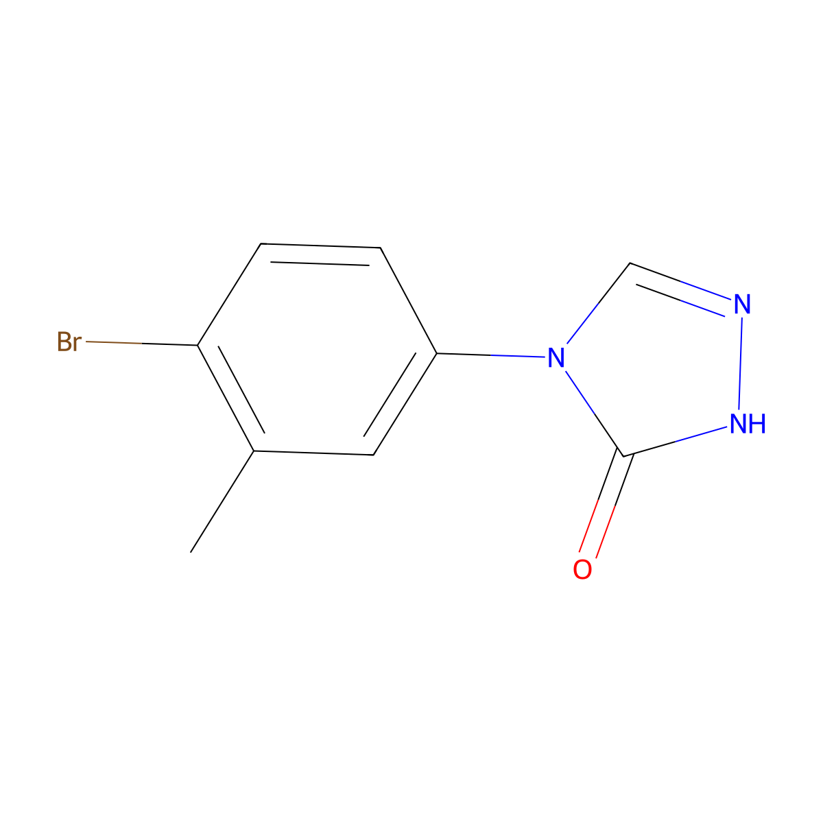 4-(4-bromo-3-methylphenyl)-2,4-dihydro-3H-1,2,4-triazol-3-one molecular structure, CAS 1440535-69-2