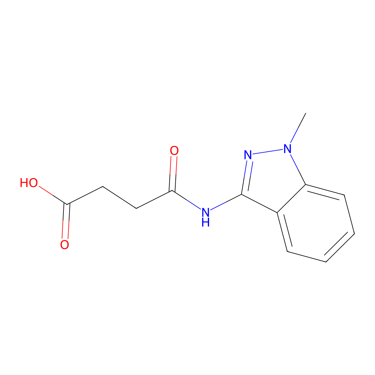 4-[(1-methyl-1H-indazol-3-yl)amino]-4-oxobutanoic acid molecular structure, CAS 1440535-79-4