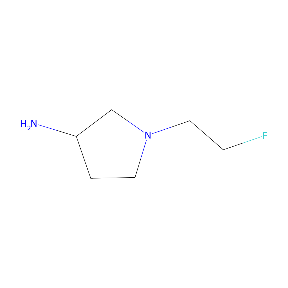 1-(2-Fluoroethyl)pyrrolidin-3-amine molecular structure, CAS 1440536-95-7