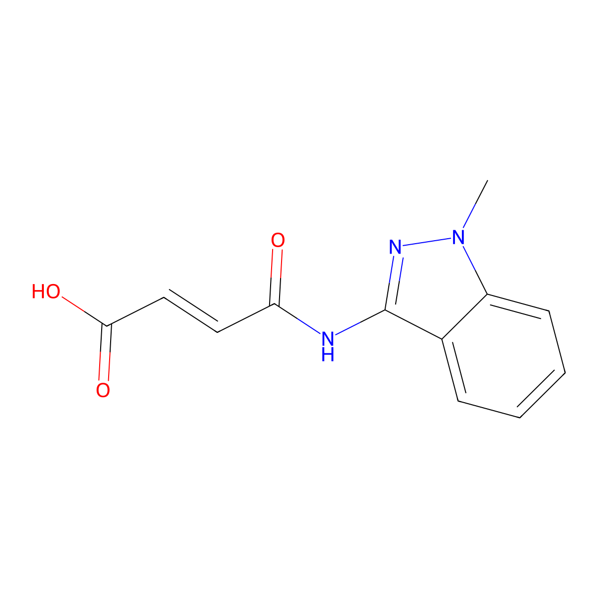 4-[(1-Methyl-1H-indazol-3-yl)-amino]-4-oxobut-2-enoic acid molecular structure, CAS 1440537-86-9