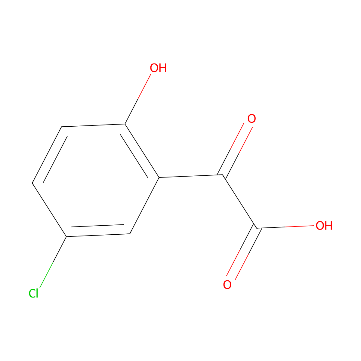 2-(5-Chloro-2-hydroxyphenyl)-2-oxoacetic acid molecular structure, CAS 1440545-35-6