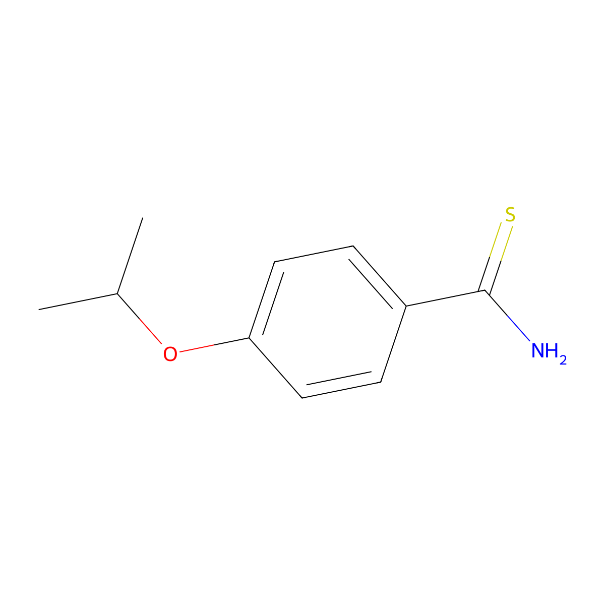 4-(Propan-2-yloxy)benzene-1-carbothioamide molecular structure, CAS 144060-89-9