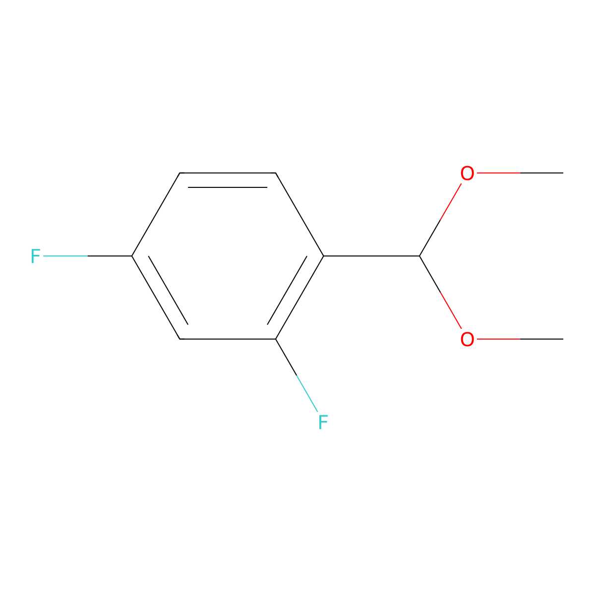 1-(Dimethoxymethyl)-2,4-difluorobenzene molecular structure, CAS 144062-35-1