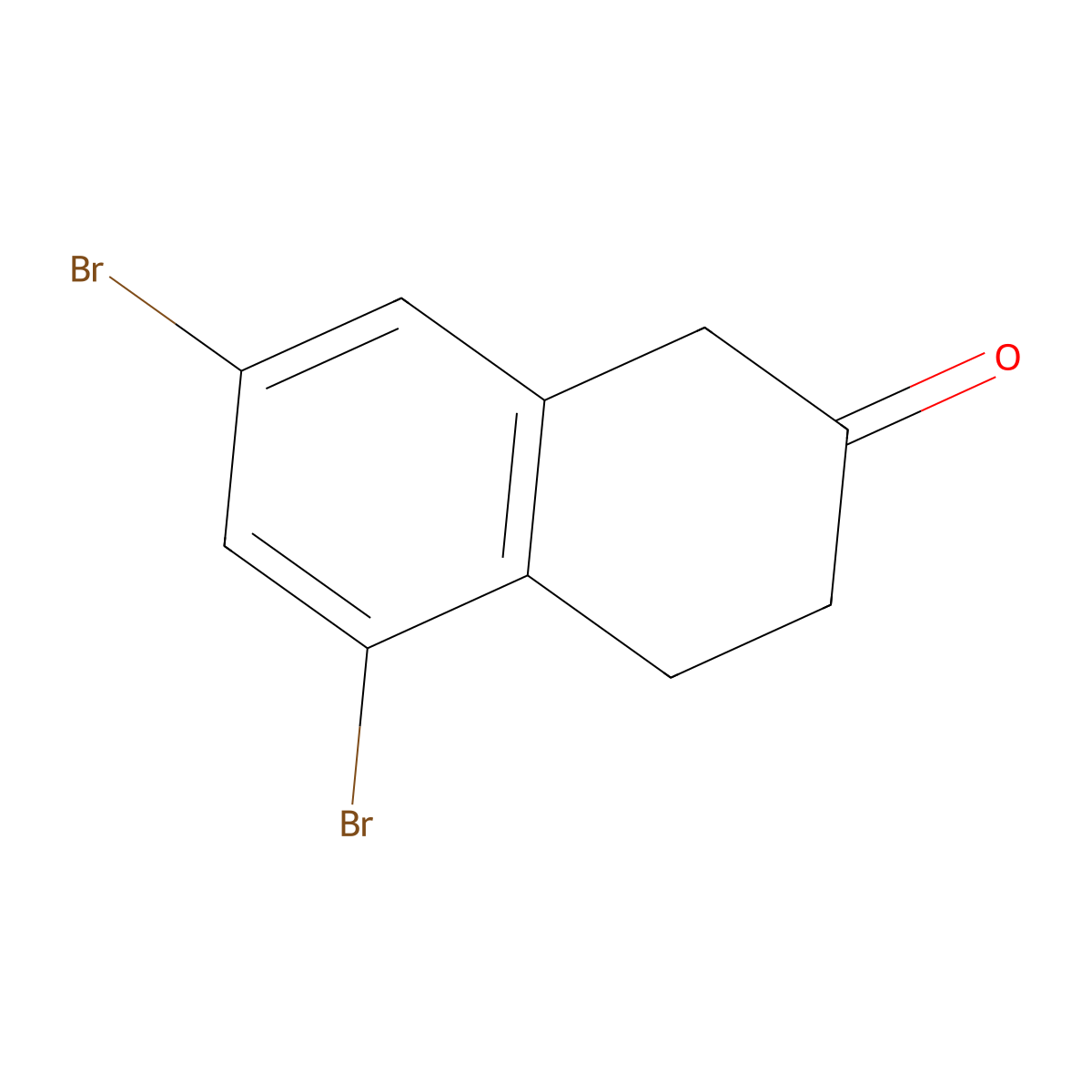 5,7-Dibromo-2-tetralone molecular structure, CAS 144066-44-4