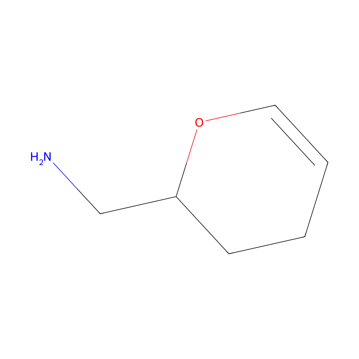 (R)-(3,4-Dihydro-2H-pyran-2-yl)methanamine molecular structure, CAS 144069-81-8