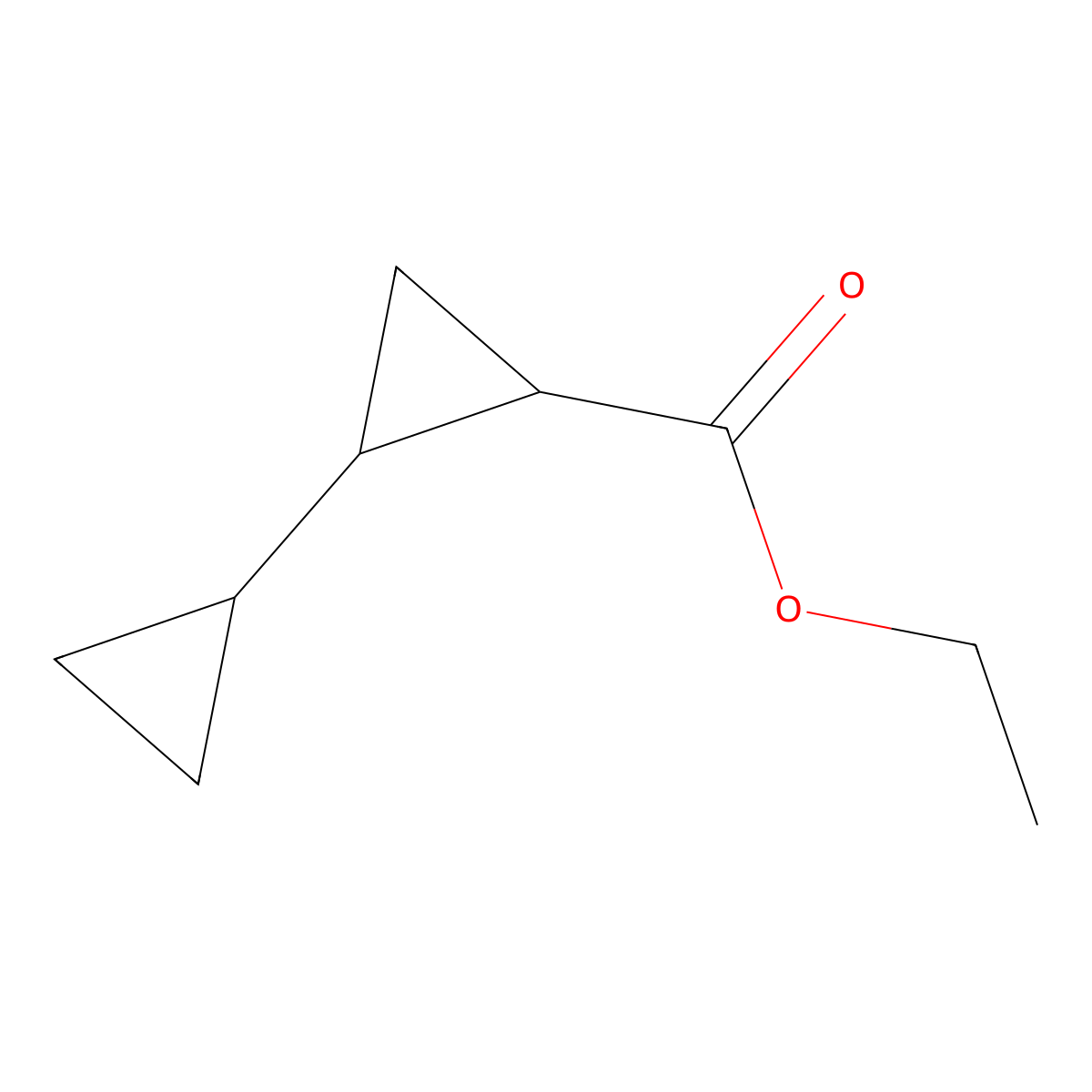 rac-ethyl (1R,2S)-[1,1'-bi(cyclopropane)]-2-carboxylate molecular structure, CAS 144072-15-1