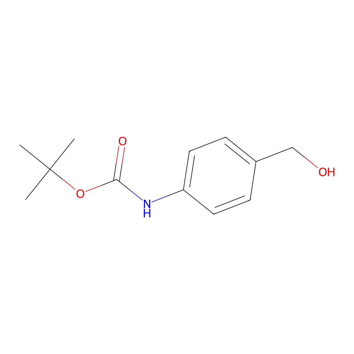 Boc-4-aminobenzylalcohol molecular structure, CAS 144072-29-7