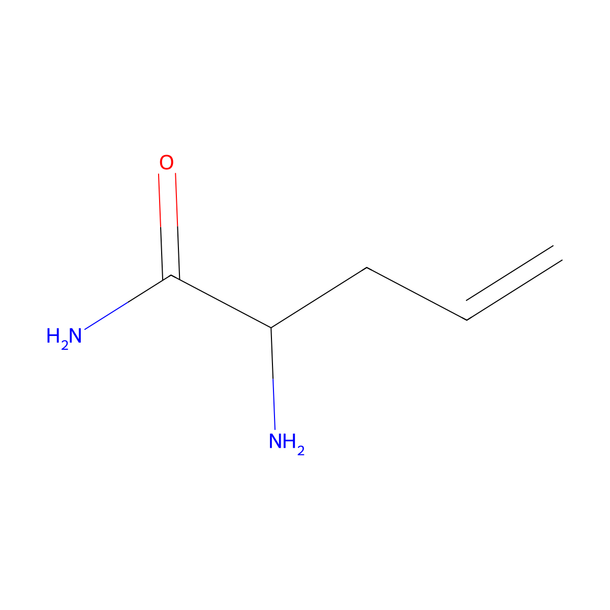 2-Aminopent-4-enamide molecular structure, CAS 144073-06-3