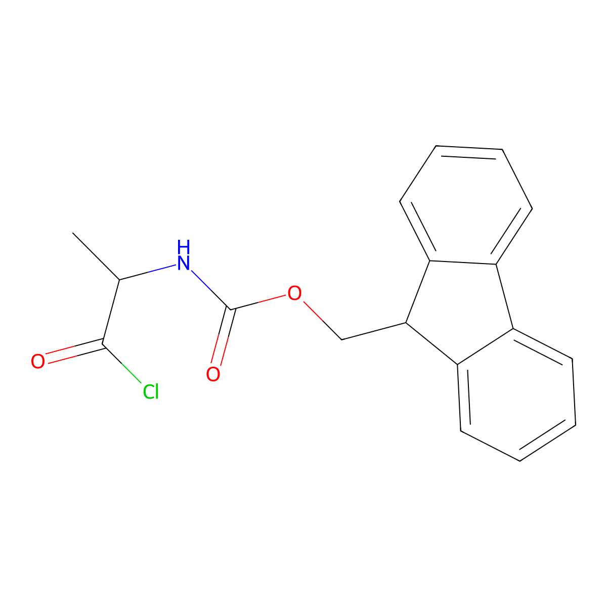 Fmoc-D-alanyl chloride molecular structure, CAS 144073-15-4