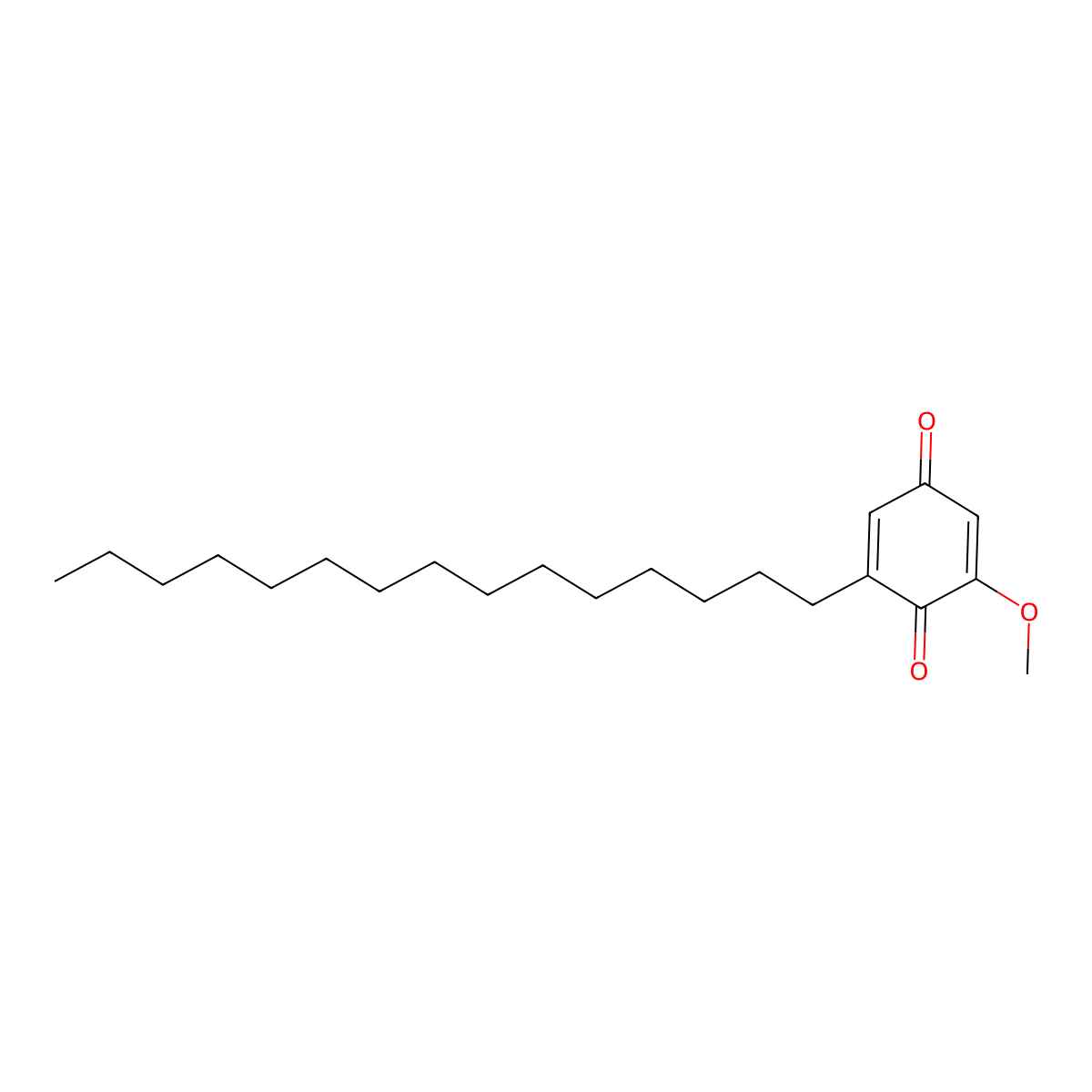 2-Methoxy-6-pentadecylcyclohexa-2,5-diene-1,4-dione molecular structure, CAS 144078-11-5