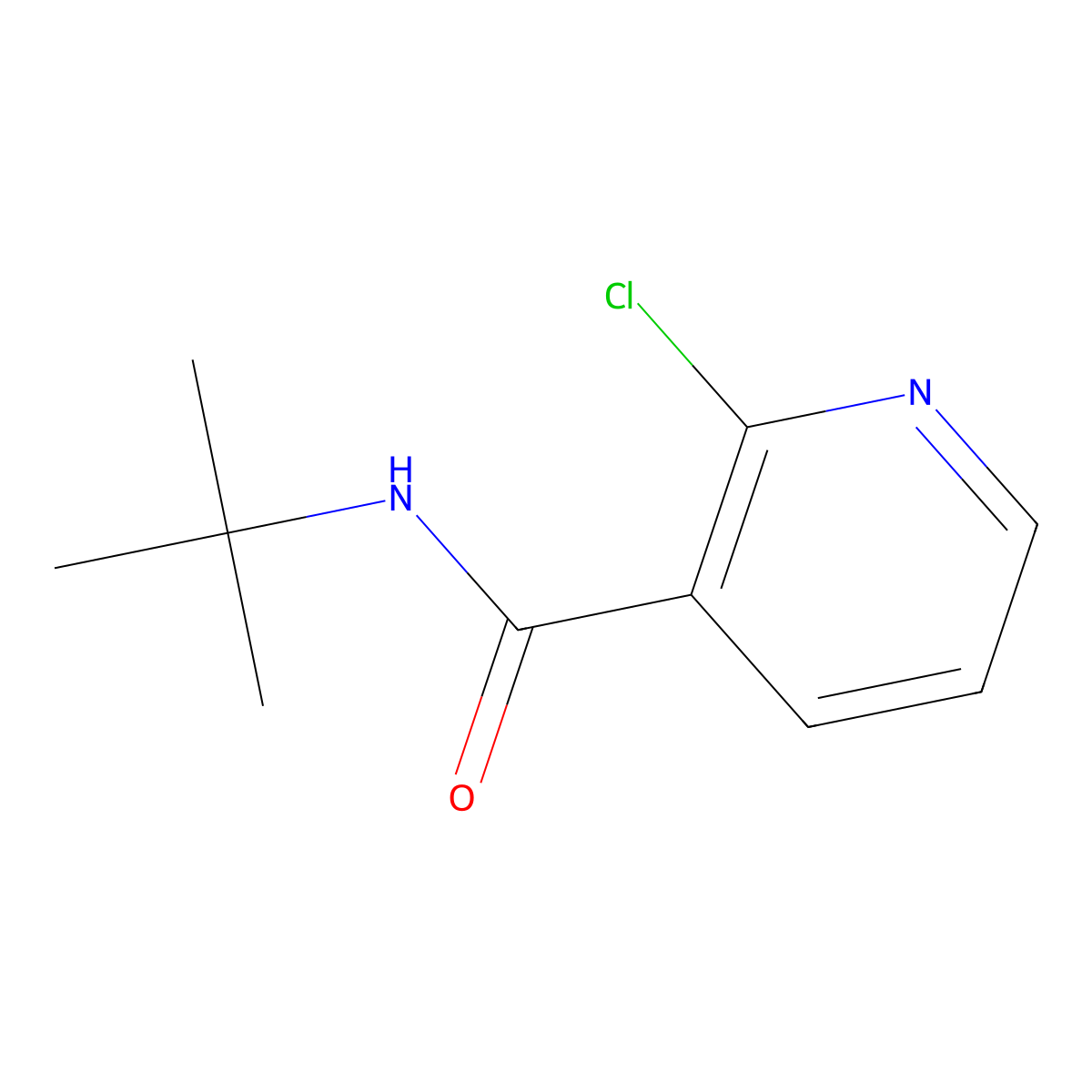 N-tert-butyl-2-chloropyridine-3-carboxamide molecular structure, CAS 144084-34-4