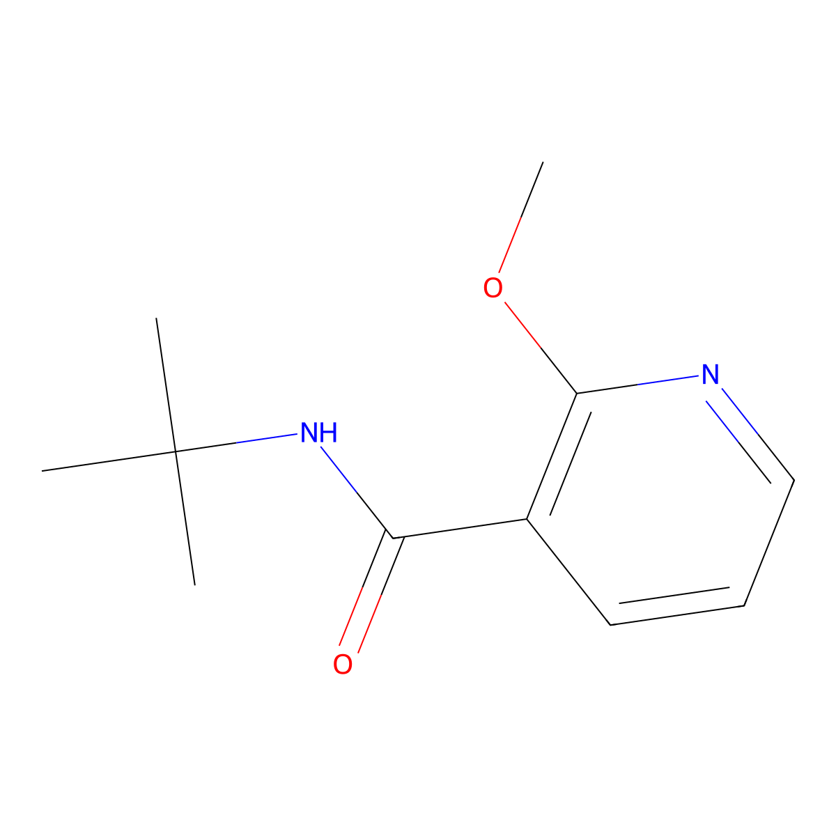 N-T-Butyl-2-methoxynicotinamide molecular structure, CAS 144084-35-5