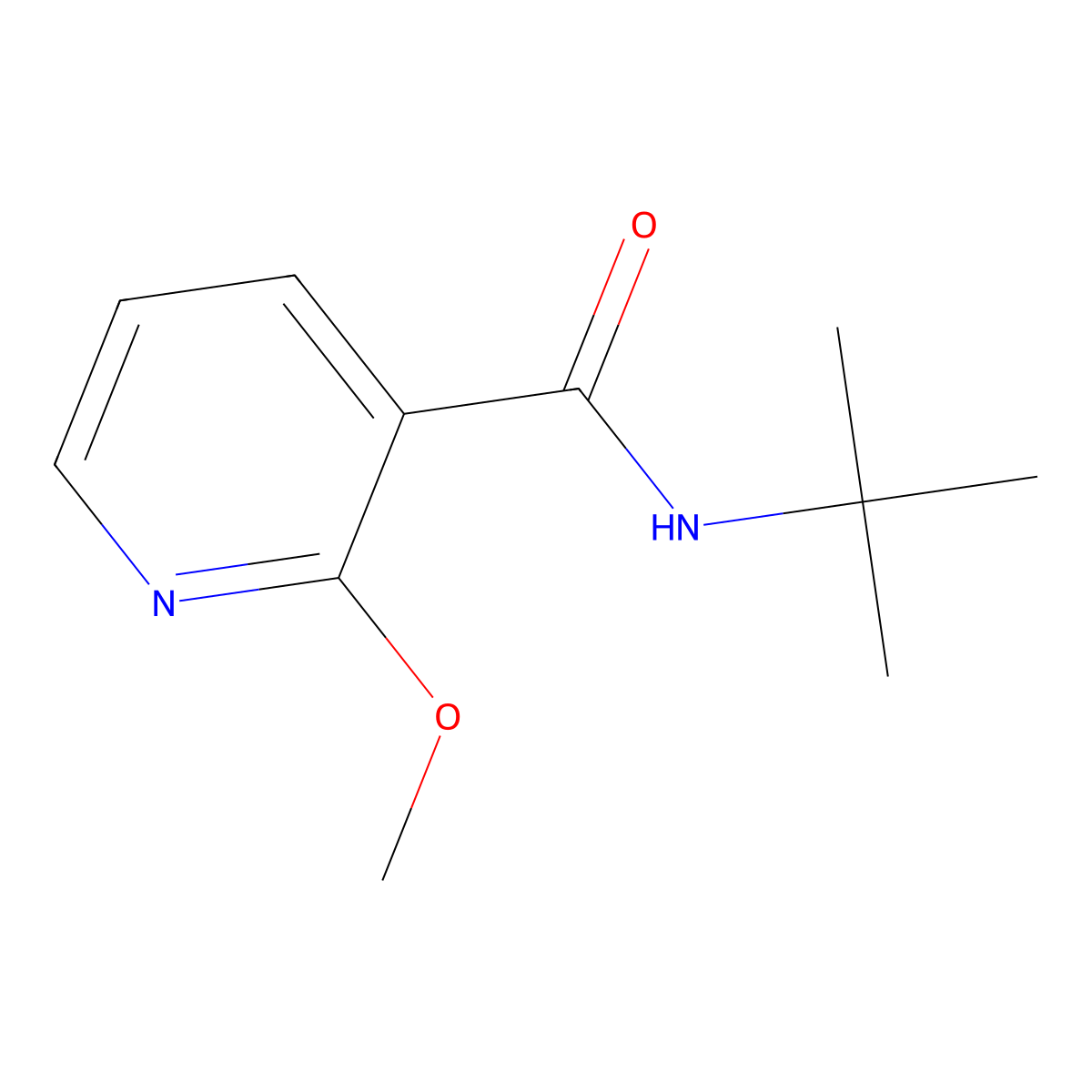 N-T-Butyl-2-methoxynicotinamide molecular structure, CAS 144084-35-5