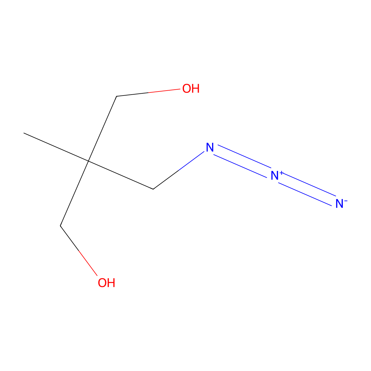 2-(Azidomethyl)-2-methylpropane-1,3-diol molecular structure, CAS 144085-46-1