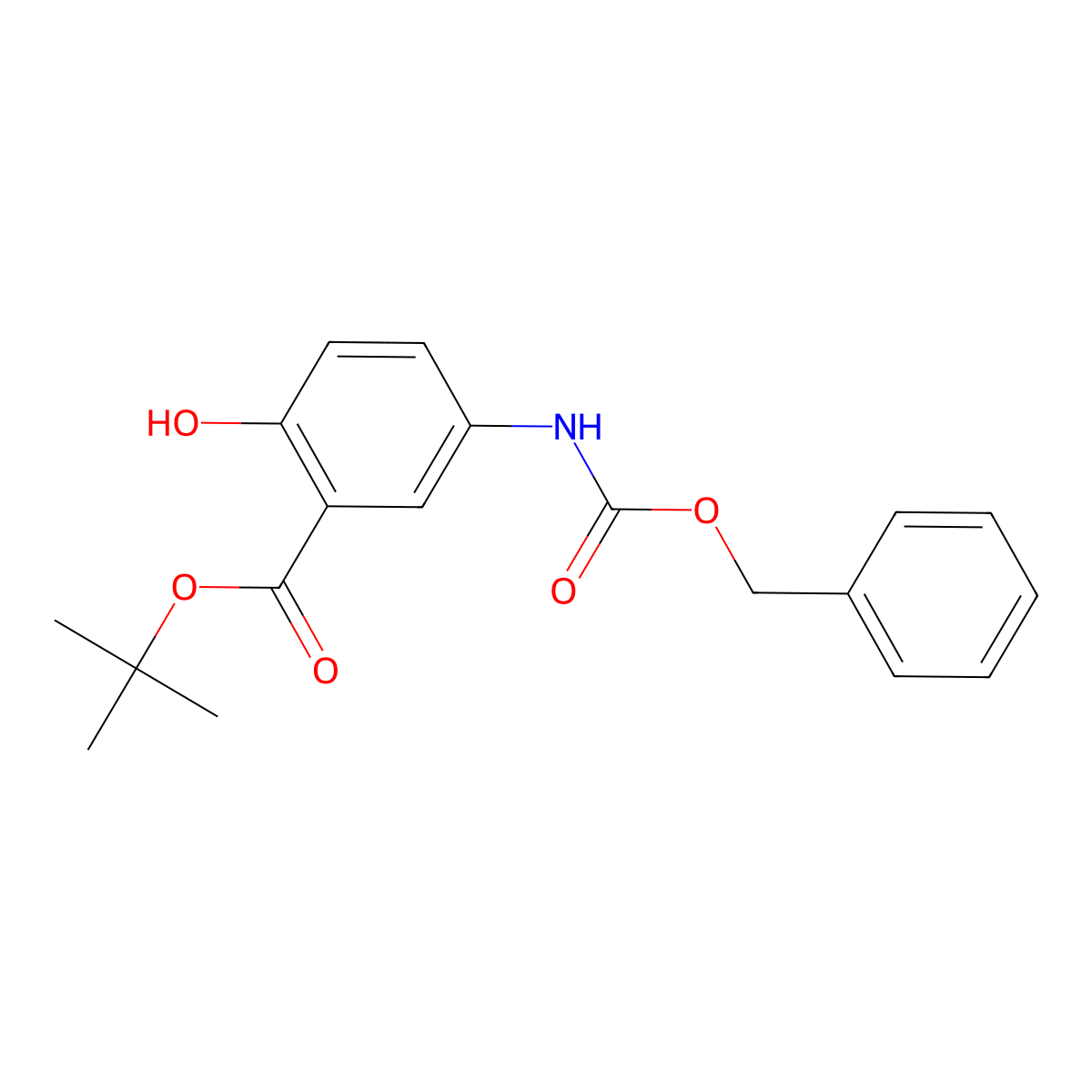 Tert-butyl 5-{[(benzyloxy)carbonyl]amino}-2-hydroxybenzoate molecular structure, CAS 1440899-94-4