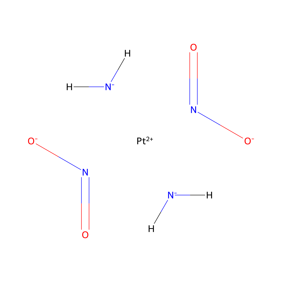 Platinum, diamminebis(nitrito-kappaN)- molecular structure, CAS 14409-61-1