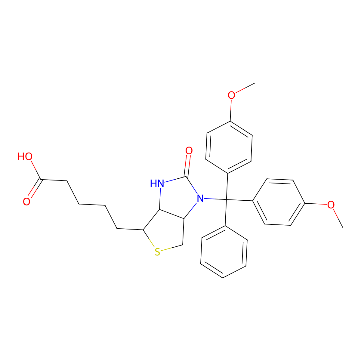 1'N-(4,4'-Dimethoxytrityl) Biotin molecular structure, CAS 144095-63-6